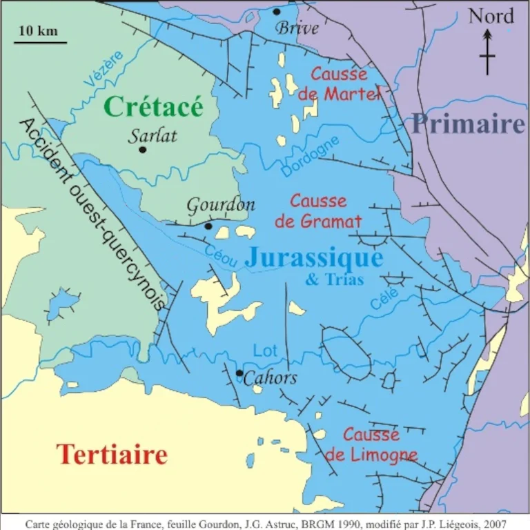 Carte géologique du Quercy