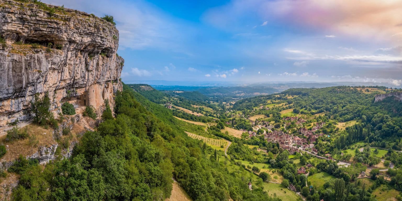 Le cirque d'Autoire vu depuis Siran