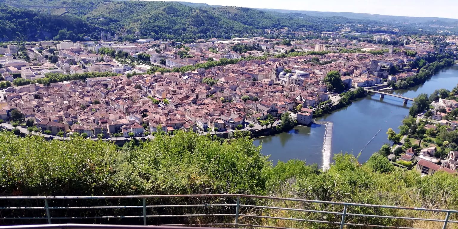Cahors depuis le Mont Saint-Cyr