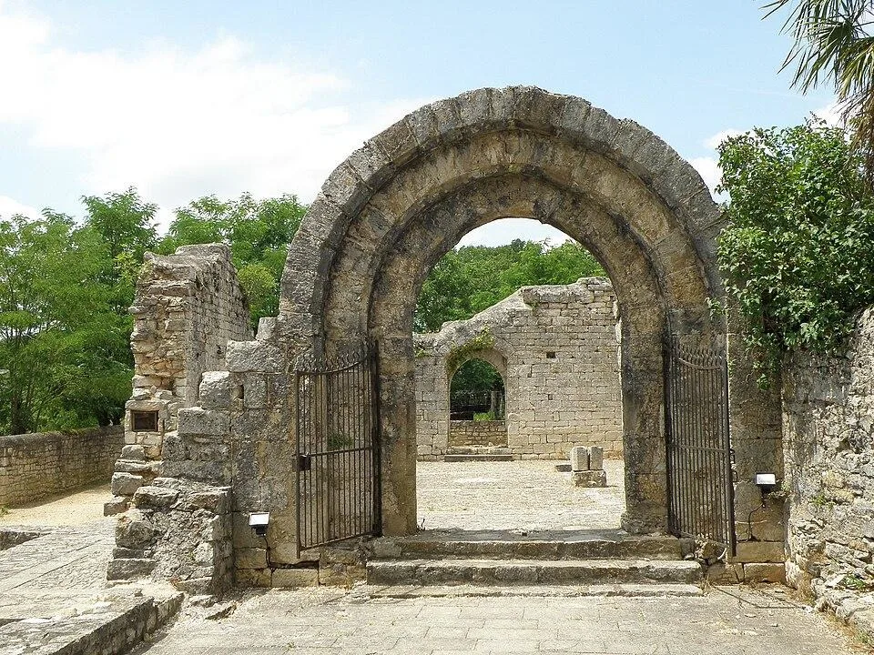 Les ruines de l'ancien hôpital à Rocamadour-