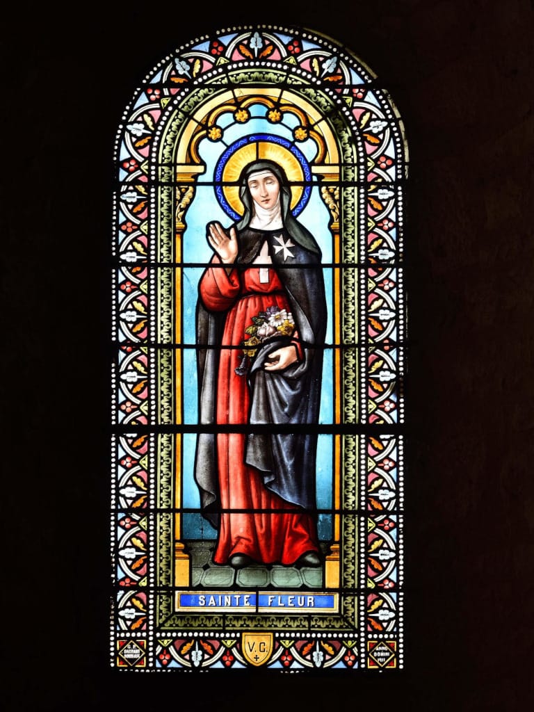 Sainte Fleur (vitrail de l'église d'Issendolus)