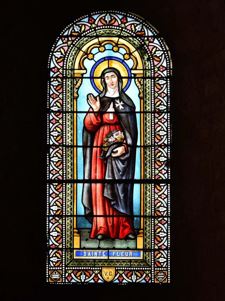 Sainte Fleur (vitrail de l'église d'Issendolus)