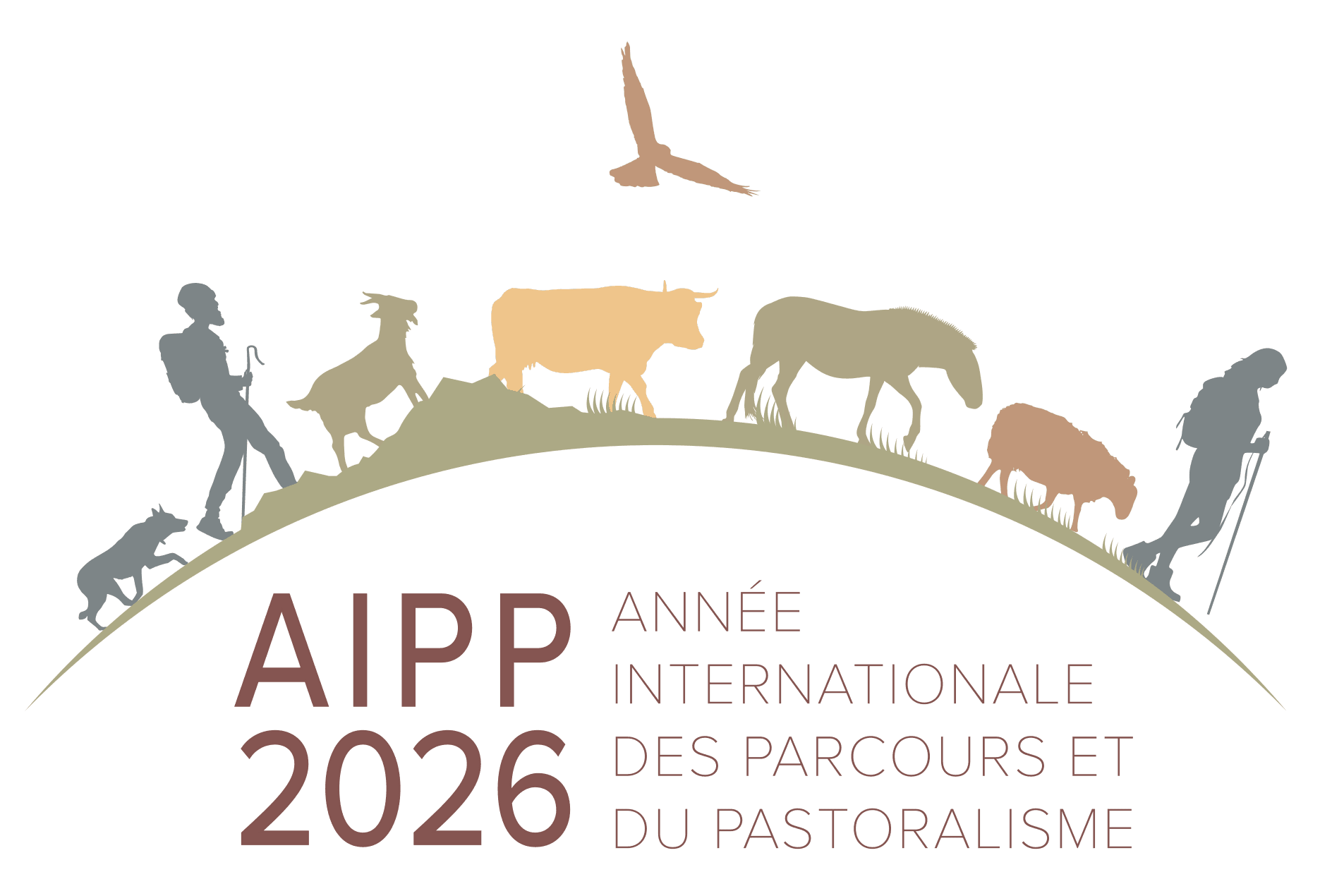 Logo français de l'Année Internationale des Parcours et du Pastoralisme (AIPP) par les Nations Unies.