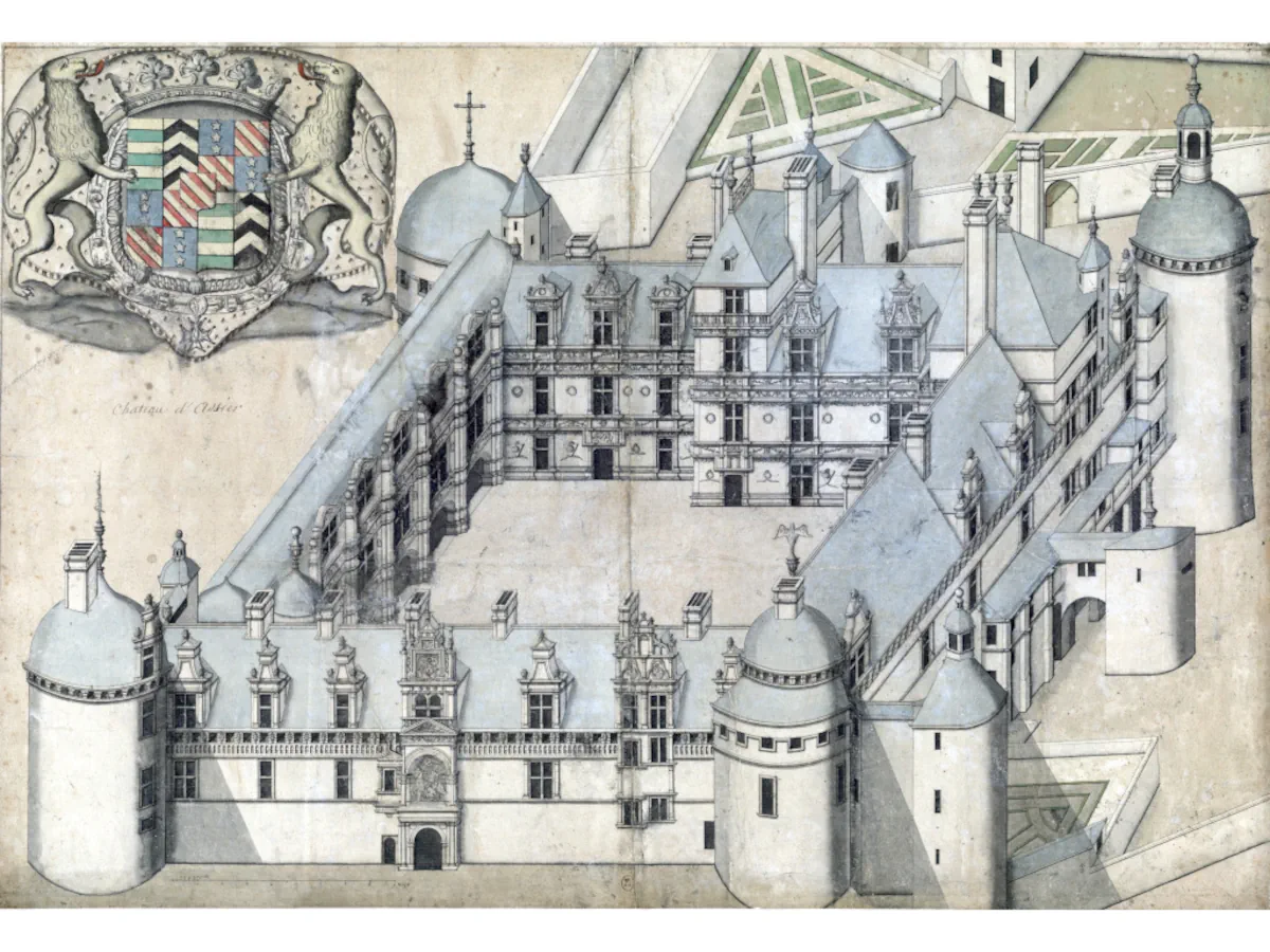 Illustration du château d'Assier au 17ème siècle